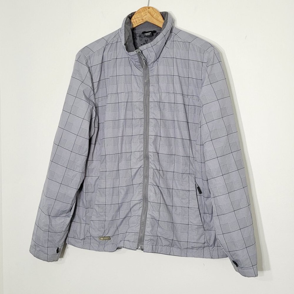 Black Mountain | Plaid Lightweight Hiking Jacket Gray Purple XXL